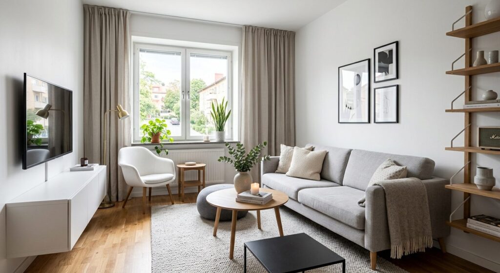 Sådan skaber du en funktionel og smuk stue på små kvadratmeter